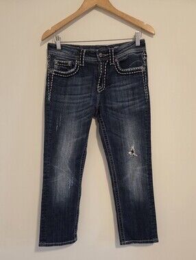 Miss Me  Boyfriend Capri Blue Jeans
